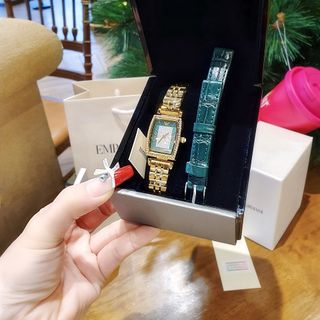 SALE NHANH SET ĐỒNG HỒ NỮ CAO CẤP ATMANI FULLBOX TẶNG DÂY DA