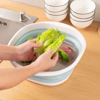 Chậu gấp gọn cho bé đa năng - chậu ngâm chân chất liệu silicon an toàn cho trẻ - HL085