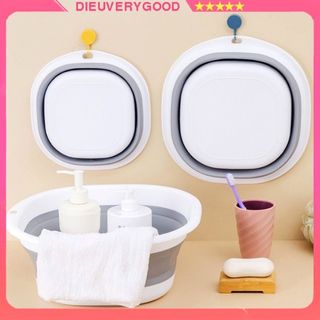 Chậu gấp gọn cho bé đa năng - chậu ngâm chân chất liệu silicon an toàn cho trẻ - HL085