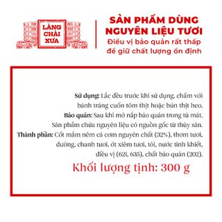 [Combo 2 chai thuỷ tinh 300g] Mắm nêm pha sẵn cao cấp Làng Chài Xưa, nguyên liệu tươi, thơm ngon đặc biệt