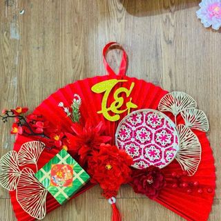Set quạt trang trí Tết