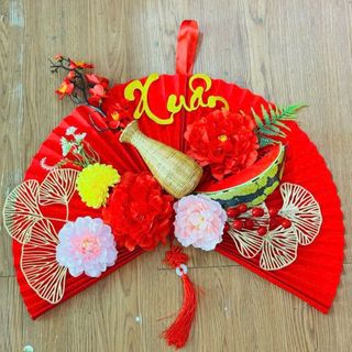 Set quạt trang trí Tết