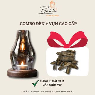 Combo đèn xông + vụn trầm hương xông đốt cao cấp nhiều dầu