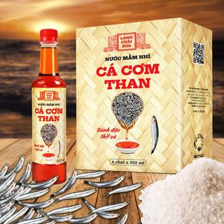 [TẶNG 1 NƯỚC TƯƠNG 125ML] Thùng 6 chai 3 THAN 3 TÔM BIỂN Nước Mắm Nhỉ Làng Chài Xưa Chai Nhựa 525ml
