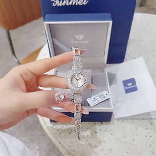ĐỒNG HỒ NỮ CHÍNH HÃNG FUNMEI F2062 ĐÍNH ĐÁ XOÀN FULLBOX TEM HÃNG