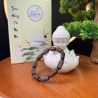 [LIVE] Vòng tay trầm hương Kì Hải Nam chìm nước Tâm Kì dầu đốt trúc 9-10li 10g dầu đen 046-09