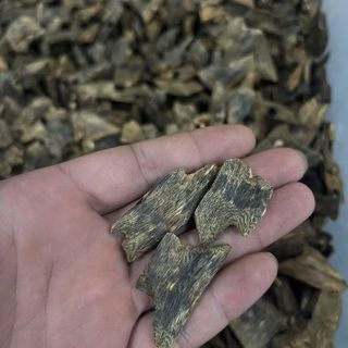 Miếng trầm hương Kỳ Hải Nam bỏ ví tài lộc và bình an, gỗ trầm hương phong thuỷ may mắn, sức khoẻ bình an miếng 3-4g 103