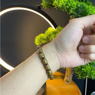 Vòng tay trầm hương Kỳ Hải Nam hạt trúc thô 6-8-10mm đeo tay cho nam nữ chính hãng Bách Tín 012
