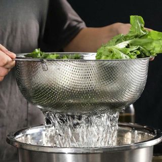 RỔ INOX 2 QUAI HÀNG ĐẸP SIZE 28CM