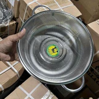 RỔ INOX 2 QUAI HÀNG ĐẸP SIZE 28CM