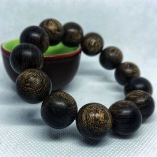 Vòng tay trầm hương sánh chìm đơn đeo tay nam nữ hạt tròn mùi thơm thanh mát dịu nhẹ 10 12 14mm  004