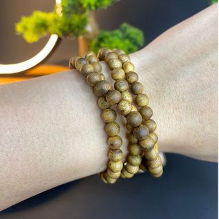 Vòng tay trầm hương 108 hạt Kì Hải Nam đeo cổ đeo tay niệm phật 6mm/7mm/8mm tay nữ, nam  011