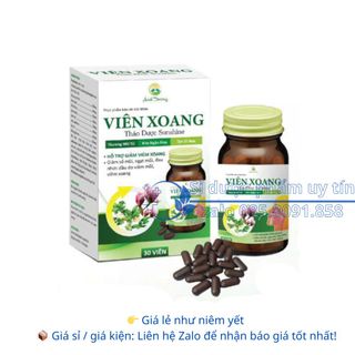 Viên Xoang Thảo Dược Sunshine giảm sổ mũi, ngạt mũi, đau nhức đầu do viêm mũi, viêm xoang hộp 30 viên