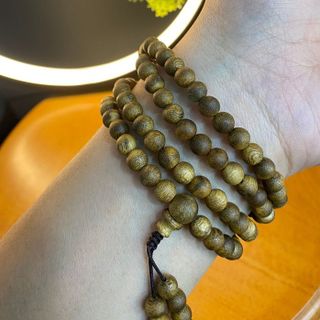 Vòng tay trầm hương 108 hạt Kì Hải Nam đeo cổ đeo tay niệm phật 6mm/7mm/8mm tay nữ, nam 011