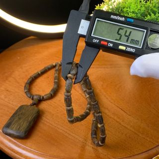 [LIVE] Vòng cổ trầm hương Kỳ Hải Nam cận chìm thơm nhẹ dễ chịu kèm mặt dây 20g 136