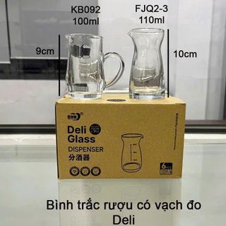 BÌNH THỦY TINH DELI RÓT RƯỢU CHIA VẠCH KB092