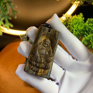 [LIVE] Mặt trầm hương Kì Hải Nam cận chìm khắc hình Phật Di Lạc 129