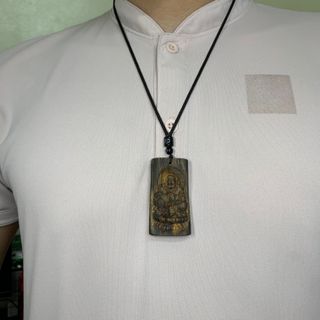 [LIVE] Mặt trầm hương Kì Hải Nam cận chìm khắc hình Phật Di Lạc 129