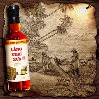 [Combo 3 chai] Nước mắm nhỉ nhãn vàng 40 độ đạm Làng Chài Xưa chai thủy tinh 500ml ủ chượp 2 lần không chất bảo quản