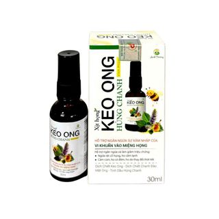 Xịt Họng Keo Ong Húng Chanh giúp làm dịu mát họng khi bị đau họng, sưng họng, ngứa rát cổ họng hộp 30 ml