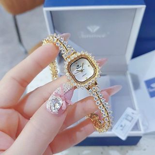 ĐỒNG HỒ NỮ CHÍNH HÃNG FUNMEI F2125 MẶT VUÔNG VIỀN XOÀN FULLBOX TEM HÃNG
