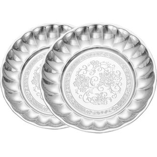 KHAY ĐĨA MÂM INOX TRÒN XOẮN 30CM