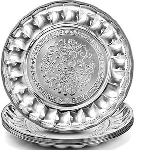 KHAY ĐĨA MÂM INOX TRÒN XOẮN 30CM