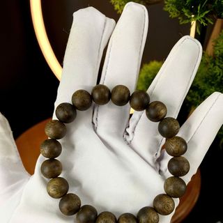 Vòng tay trầm hương hạt tròn Kì Hải Nam nặng gram dầu nâu vàng mùi thơm ngọt thanh khiết 025