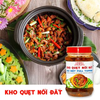 [COMBO 3 HỦ] KHO QUẸT NỒI ĐẤT LÀNG CHÀI XƯA 250G/HỦ THƠM NGON ĐẶC BIỆT FULL TOPPING TÔM KHÔ, CÁ CƠM RIM, THỊT BA RỌI, TỐP MỠ MẮM NHỈ