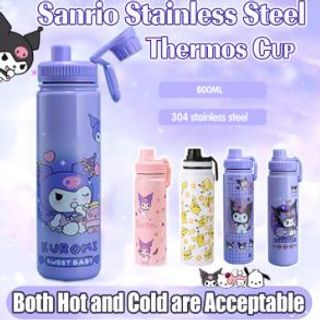 Bình Nước Giữ Nhiệt Sanrio Kuromi Cinamoroll Nắp Vặn 800ML ( THÙNG 50C )