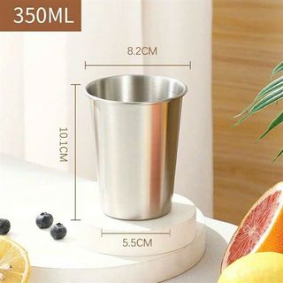 Cốc inox 1 lớp 350ml kích thước 8,5x10x5,7cm (THÙNG 300C)