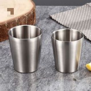 Cốc inox 2 lớp 304 dung tích 300ml kích thước 8,2x9,6cm (THÙNG 200C)