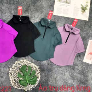 Áo trụ dáng lửng phối khoá vải 2 da siêu đỉnh