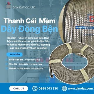 Dây đồng bện tiếp địa/ Dây tiếp địa thang máng cáp/ Thanh đồng bện tiếp địa máy/ Tiếp địa máng cáp