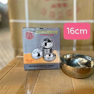 Bát Inox 2 Lớp 16cm (THÙNG 300C), 18CM (THÙNG 240C),  20cm(THÙNG 240C)