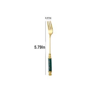 Bộ 5 Thìa Dĩa Xanh cán sứ Re ( BAO 400 Vỉ)