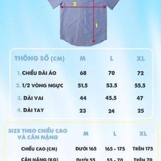 Áo Sơ Mi Ngắn Tay Nam Oxford.