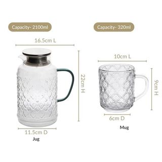 Bộ Bình 6 Cốc Thủy Tinh JYSJ507 ( THÙNG 10B )