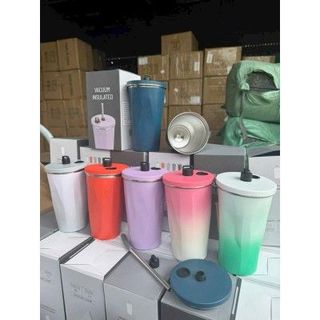 Ly coffee kèm ống hút Vacuum Insulated ( T60, có vat )