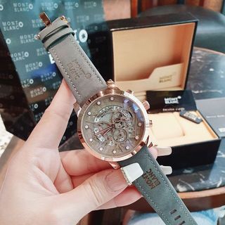 SIÊU RẺ HÀNG TRUNG CẤP ĐỒNG HỒ NAM MONBLAN DÂY DA MẶT HOA