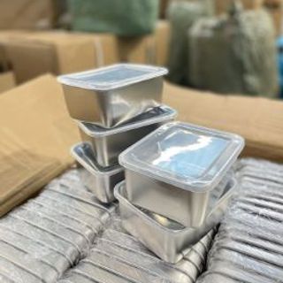 Hộp inox 304 chữ nhật có nắp (THÙNG 300C)