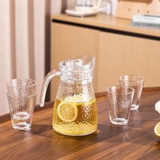 Bộ Bình 4 Cốc Thuỷ Tinh Sần (Thùng 16B)