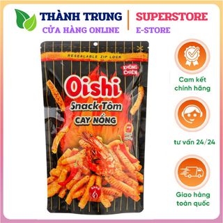 Thùng 20 gói Snack Oishi Size lớn 65gr - Tôm Cay nồng, Tôm sốt tương mật ong, Đậu xanh nước cốt dừa
