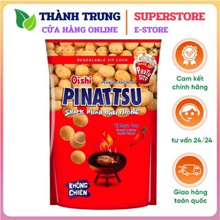 Thùng 20 gói Snack đậu phộng Pinattsu Oishi đậu phộng da cá giòn giòn ngon nhứt nách gói 80g