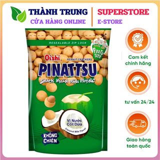 Thùng 20 gói Snack đậu phộng Pinattsu Oishi đậu phộng da cá giòn giòn ngon nhứt nách gói 80g