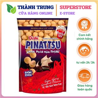 Thùng 20 gói Snack đậu phộng Pinattsu Oishi đậu phộng da cá giòn giòn ngon nhứt nách gói 80g