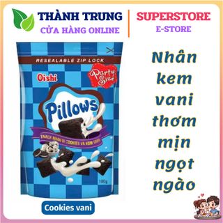 Thùng 20 gói Bánh Snack Pillows Oishi nhân kem đủ vị gói lớn 80g