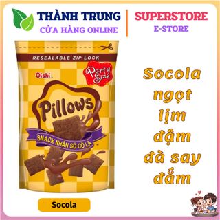 Thùng 20 gói Bánh Snack Pillows Oishi nhân kem đủ vị gói lớn 80g