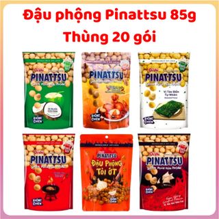 Thùng 20 gói Snack đậu phộng Pinattsu Oishi đậu phộng da cá giòn giòn ngon nhứt nách gói 80g