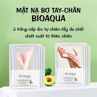 Mặt nạ bơ tay chân BIOAQUA – ủ trắng, tẩy da chết, cấp ẩm mềm mịn da tự nhiên